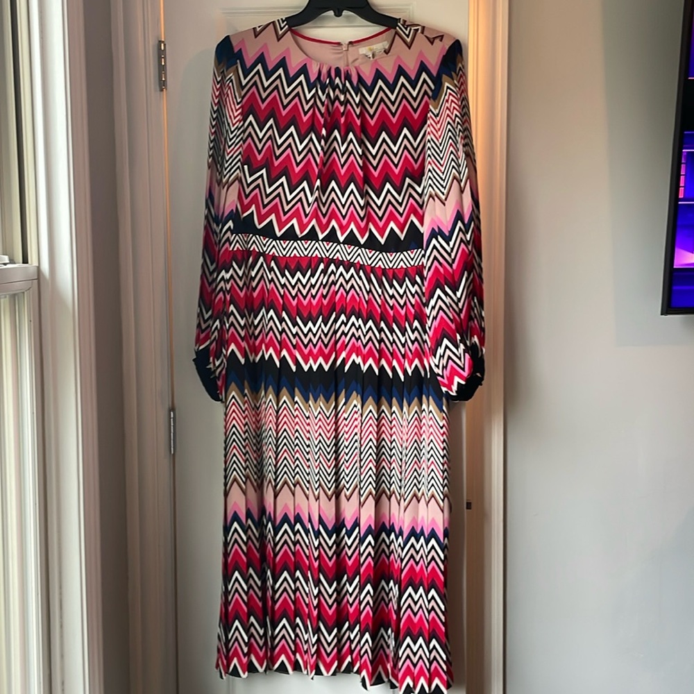 Boden multi color chevron dress US 16/18 NWT
